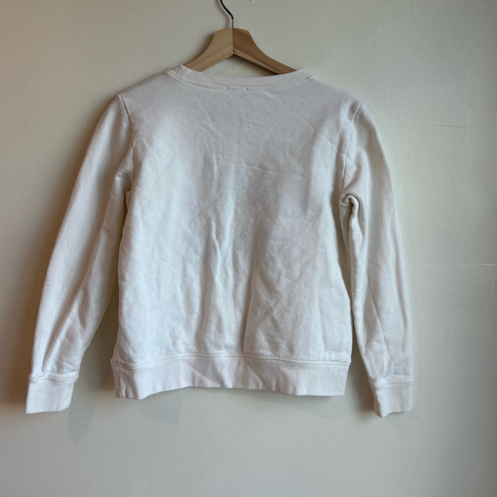 J.Crew Holiday Cabin Fever Fleece Pullover Sweater – Ivory Tartan XS - Picture 6 of 7